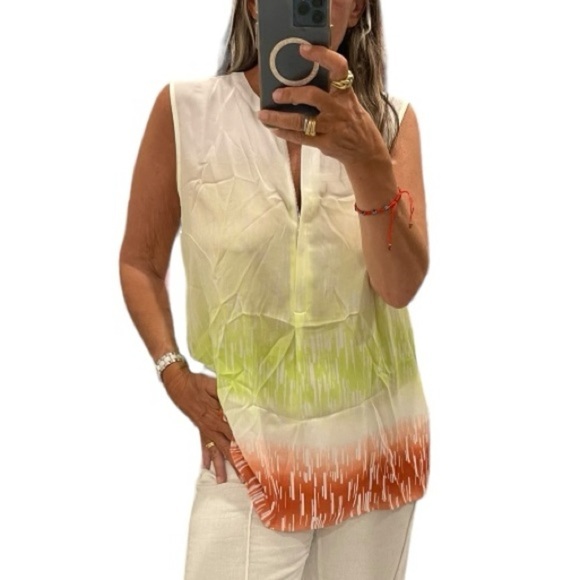 CHAUS New York Sleeveless Front Zipper Blouse Top.Size L - Picture 2 of 13